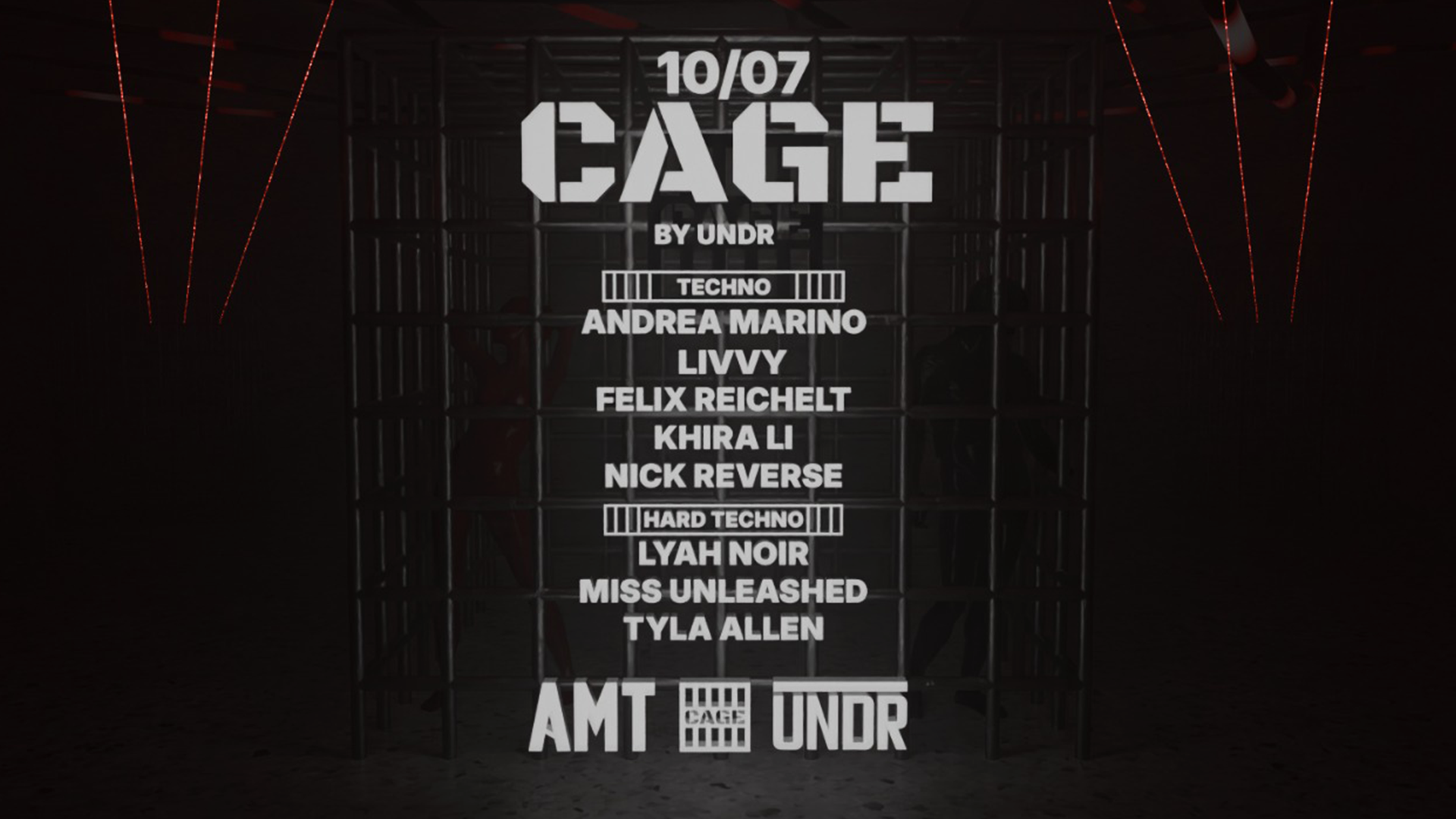 CAGE: CAGE by UNDR — Fri, 10 Jul 2026 · 23:00