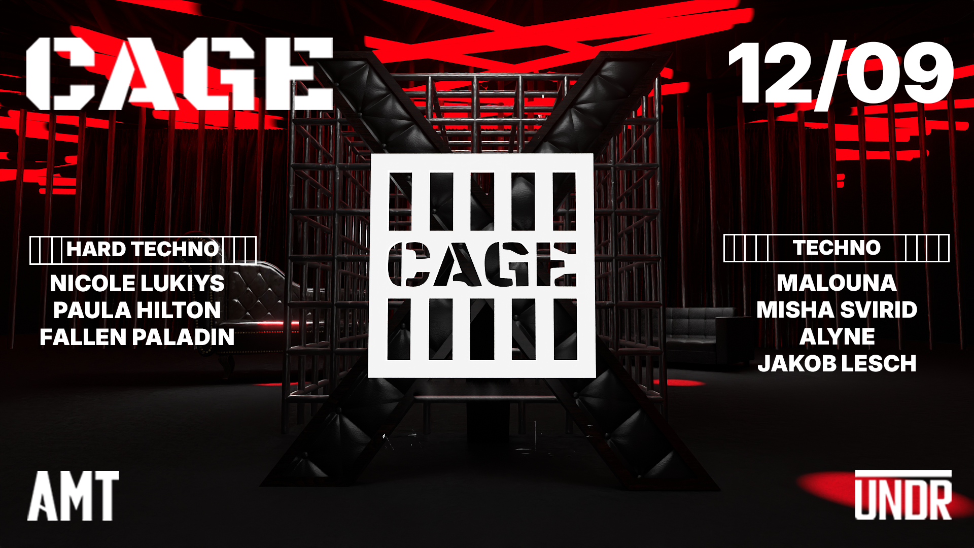 CAGE: CAGE by UNDR — Sat, 12 Sep 2026 · 22:00