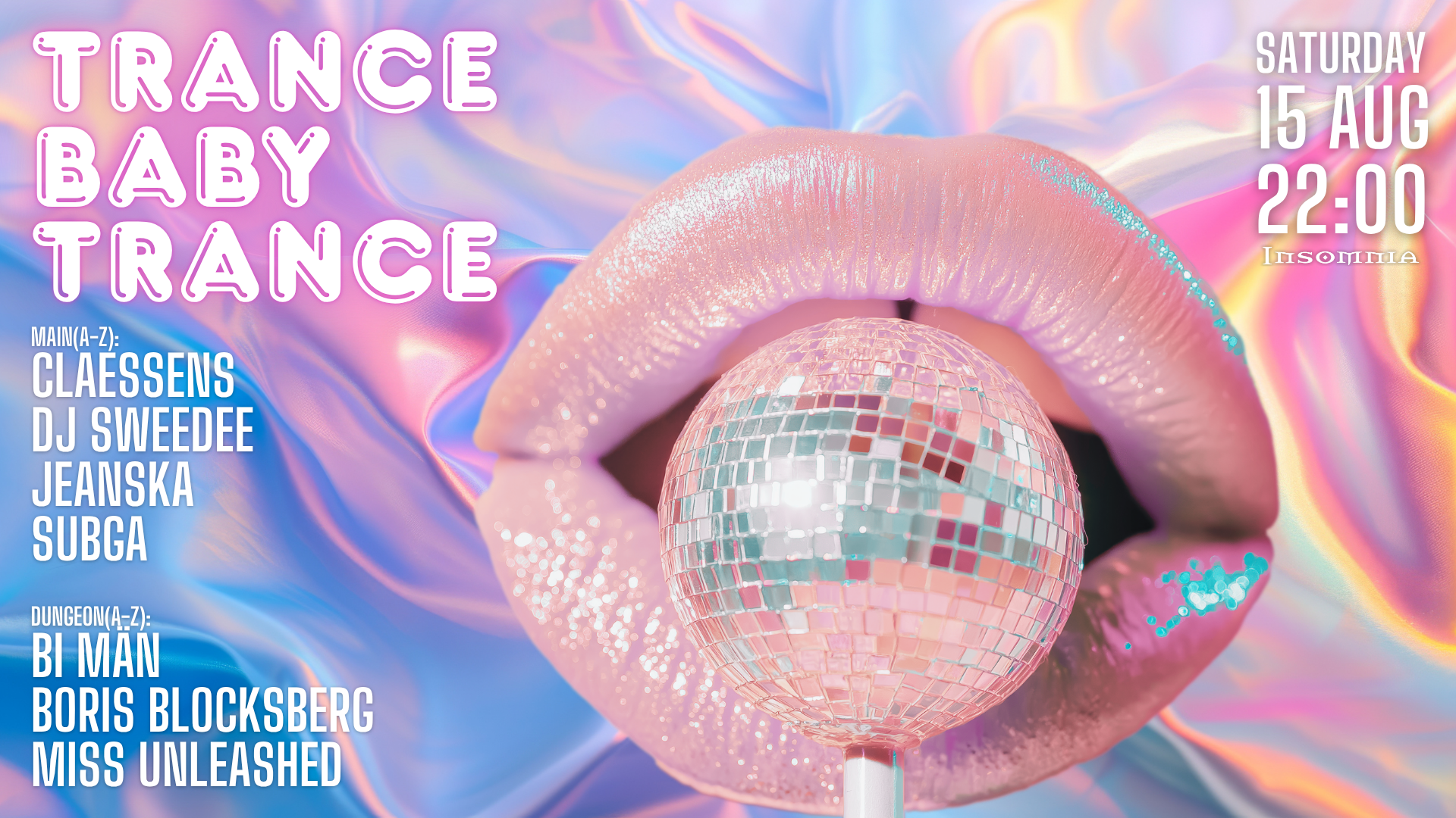 UNDR: Trance Baby Trance — Sa, 15 Aug 2026 · 22:00